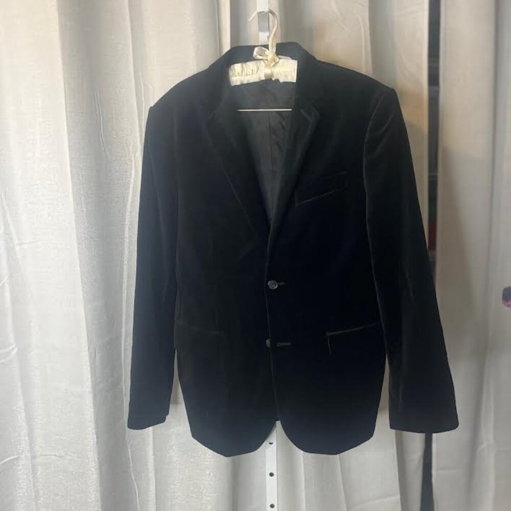 Express Men's Black Velvet Blazer - Size 40R